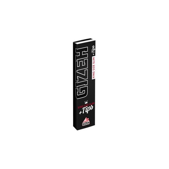 GIZEH Black King Size Slim+Tips