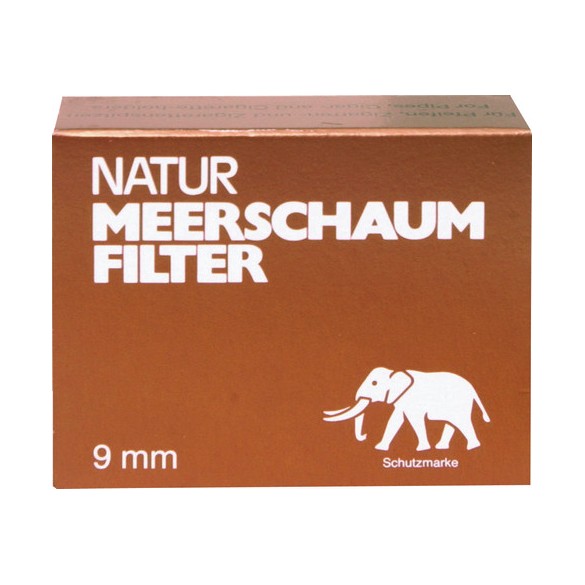 White Elephant Natur Meerschaum Pfeifenfilter 9mm