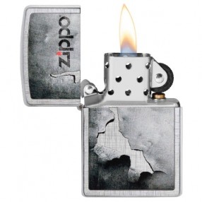 Zippo chrom Linen Weave Grilling Peeled Metal Design Feuerzeug  