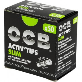 OCB Activ Tips Slim Aktivkohlefilter 10x50Stk.